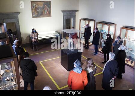 Italia, Toscana, Cortona (Arezzo), 18 gennaio 2021 : primo giorno di riapertura del Museo MAEC (Museo Accademia Etrusca Cortona) dopo il Foto Stock