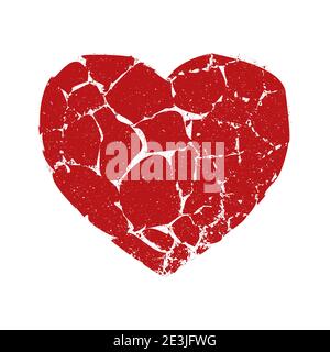 Grunge cardiaco Illustrazione Vettoriale