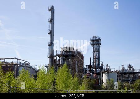 Installazione chimica, Castrop-Rauxel, Ruhr Area, Nord Reno-Westfalia, Germania, Europa Foto Stock