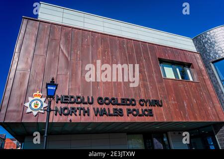 North Wales Police Station Llandudno - Llandudno Police Station - nuovo edificio che sostituisce una stazione edoardiana. Architetti Lawray Architects 2017 Foto Stock