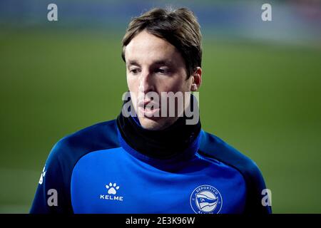 Vitoria, Spagna. 19 gennaio 2021. Tomas Pina guarda prima della partita la Liga tra Deportivo Alaves e Sevilla FC disputata allo stadio Mendizorrotza. Credit: Ion Alcoba/Capturasport/Alamy Live News Foto Stock