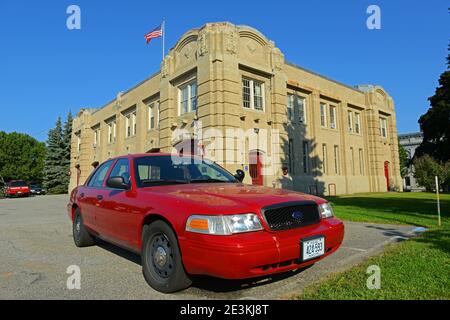Portland Fire Department su 380 Congress St a Portland, Maine, USA. Foto Stock
