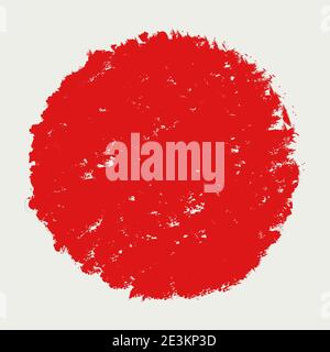 Texture timbro grassetto distorta. Fondo di antracite circolare. Elemento di progettazione vuoto di alta qualità. Grunge cerchio nero sovrapposizione mockup. Logo originale Illustrazione Vettoriale