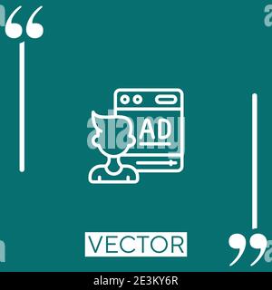 Icona vettore influencer icona lineare. Linea tratto modificabile Illustrazione Vettoriale