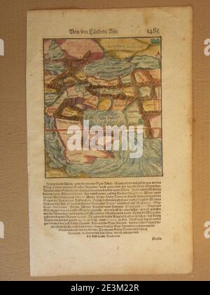 Mappa dell'antica Persia (1600). Foto Stock