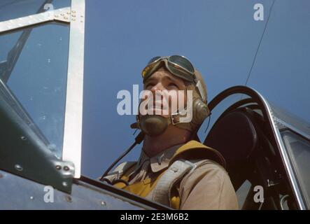 Marine Lieutenant, pilota di aliante in allenamento a Page Field, Parris Island, SC. Foto Stock