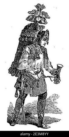 Marchand de coco XVIIIe siècle, d'après Poisson. Foto Stock