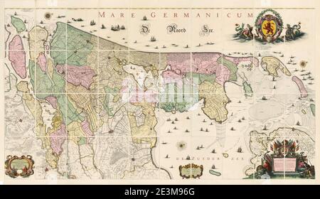 Mappa - Collezioni speciali Università di Amsterdam - Mappa del Muro di Olanda. Foto Stock