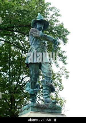 Major John Mason di James C. G. Hamilton, dedicato 1889 - Palisado Green - Windsor, Connecticut Foto Stock