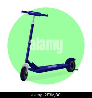 Scooter elettrico. Eco City transport.Flat Vector illustrazione Illustrazione Vettoriale