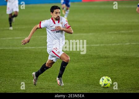 Gesù Navas di Siviglia durante il campionato spagnolo la Liga Partita di calcio tra CD Alaves e Sevilla CF a gennaio 19 / LM Foto Stock