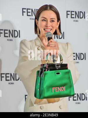 FENDI Giappone nuovo ambasciatore di marchio, l'attore giapponese Ryoko Yonekura partecipa alla conferenza stampa per IL GIAPPONE FENDI a Tokyo, Giappone il 19 gennaio 2021. Foto Stock
