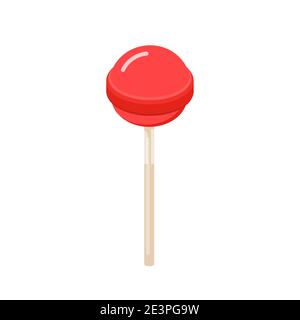 Dolce isometrico lollipop caramella vettore icona disegno. Caramello Lollipop Illustrazione Vettoriale
