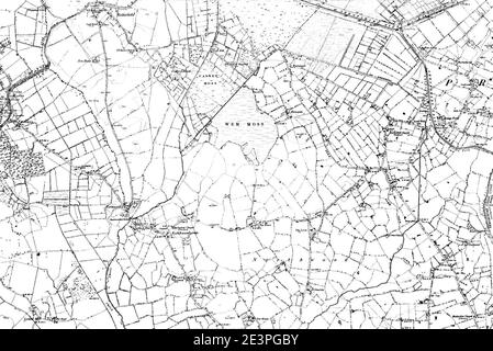 Mappa di Shropshire OS Nome mappa 014-NW, Ordnance Survey, 1883-1895. Foto Stock