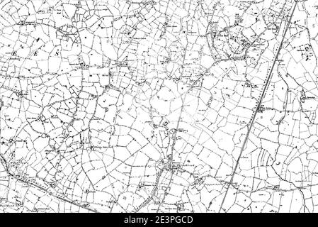 Mappa di Shropshire OS Map name 014-NE, Ordnance Survey, 1883-1895. Foto Stock