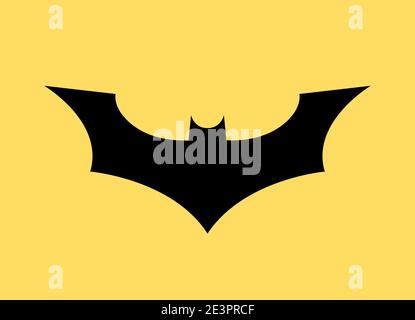 Icona del logo vettoriale di Batman. BAT uomo nero cavaliere supereroe cartoon icona astratta Illustrazione Vettoriale