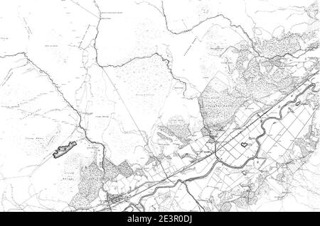 Mappa di Inverness-shire & Skye foglio 087, Ordnance Survey, 1872-1881. Foto Stock