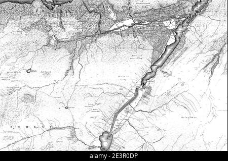 Mappa di Inverness-shire & Skye foglio 097, Ordnance Survey, 1872-1881. Foto Stock