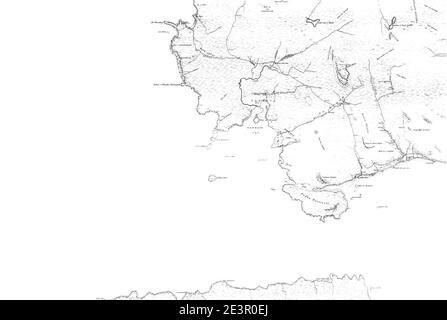 Mappa di Inverness-shire & Skye foglio 091, Ordnance Survey, 1872-1881. Foto Stock