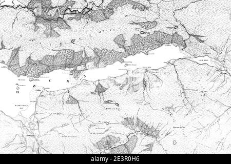 Mappa di Inverness-shire & Skye foglio 078, Ordnance Survey, 1872-1881. Foto Stock