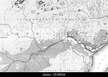 Mappa di Inverness-shire & Skye foglio 053, Ordnance Survey, 1872-1881. Foto Stock