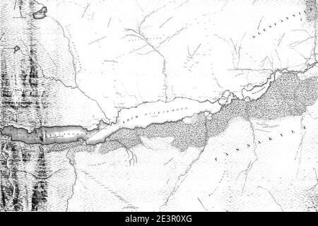 Mappa di Inverness-shire & Skye foglio 026, Ordnance Survey, 1872-1881. Foto Stock