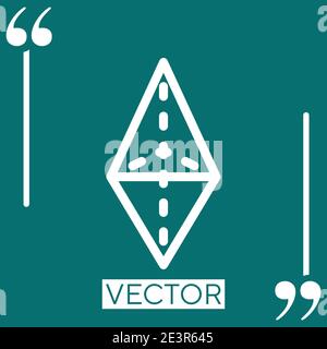 Icona vettore tetrahedron icona lineare. Linea tratto modificabile Illustrazione Vettoriale