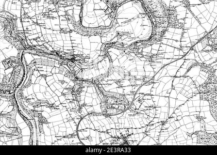 Mappa di Cornwall OS Map name 030-SW, Ordnance Survey, 1868-1896. Foto Stock