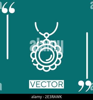 Icona vettore pendente icona lineare. Linea tratto modificabile Illustrazione Vettoriale