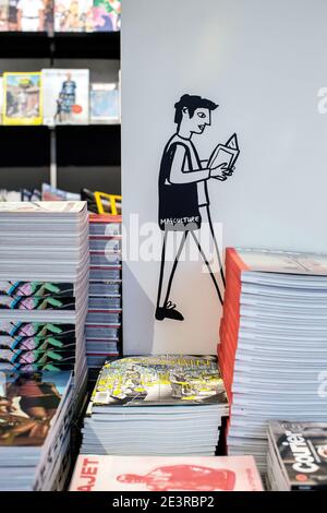 GREAT BRITAN / Londra / librerie / Sketch su muro a magCulture London . Foto Stock