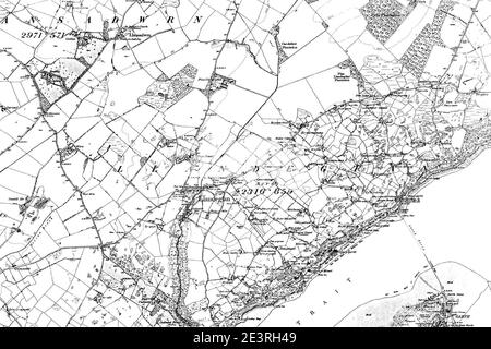 Mappa di Anglesey OS Map name 019-NE, Ordnance Survey, 1888-1891. Foto Stock