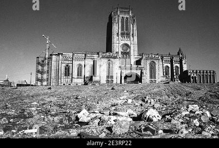 Cattedrale anglicana di Liverpool 1977 Foto Stock