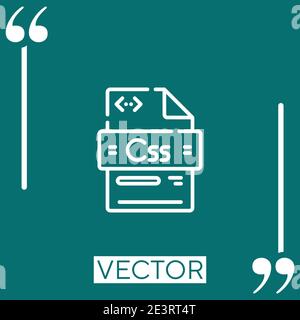 Icona vettore css icona lineare. Linea tratto modificabile Illustrazione Vettoriale