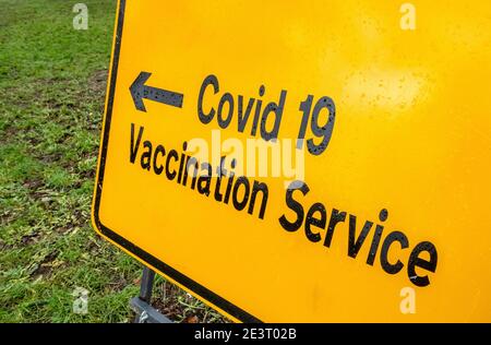 Covid 19 Clinica di Servizio vaccinazioni Foto Stock