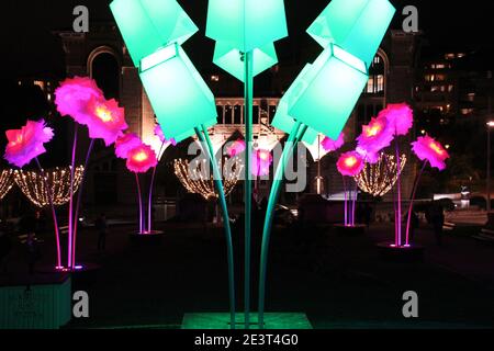 lampioni a biarritz in francia Foto Stock