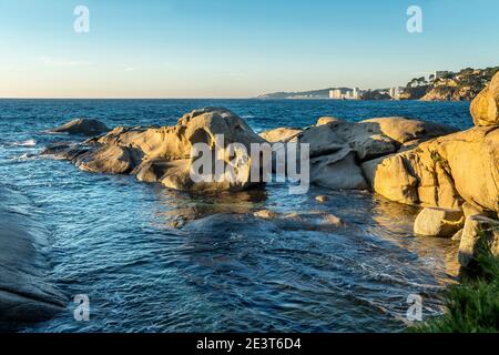 CALA ROQUES PLANES CALONGE PLATJA DE ARO COSTA BRAVA CATALOGNA SPAGNA Foto Stock