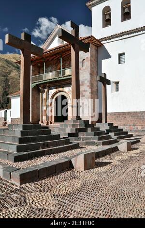 San Pedro Apostol de Andahuaylillas chiesa (St. Pietro apostolo di Andahuaylillas), Andahuayilillas, Cusco, Perù Foto Stock