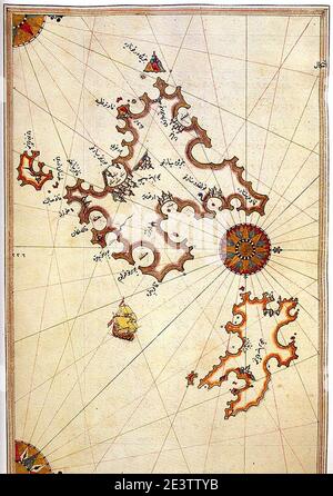 Maiorca e Minorca di Piri Reis. Foto Stock