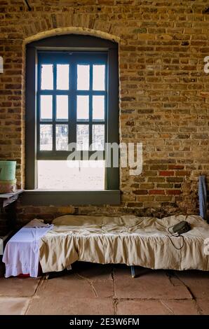 I quartieri interni offrono una vista della vita a Fort Gaines, 2 agosto 2014, a Dauphin Island, Alabama. Foto Stock