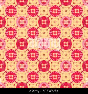 cerchi rosa e rossi motivo vettoriale senza giunture Illustrazione Vettoriale