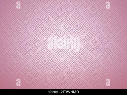 Quadrati rosa viola in sfondo testurizzato. Illustrazione del disegno astratto di lattice di Deco. Ripetere l'illustrazione del colorante per legatura. Ikat Turkish Design. Patter etnico Foto Stock
