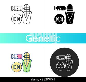 Icona dell'organismo geneticamente modificato Illustrazione Vettoriale