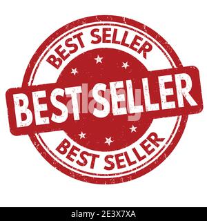 Best seller grunge gomma timbro su sfondo bianco, illustrazione vettoriale Illustrazione Vettoriale