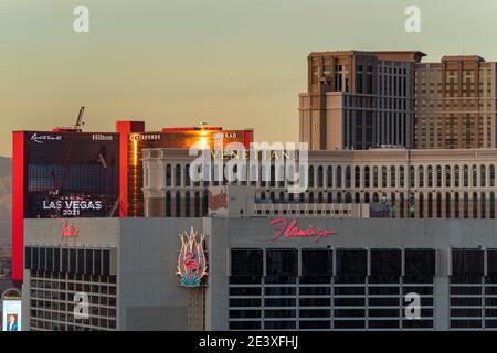Hotel sulla Strip di Las Vegas Foto Stock