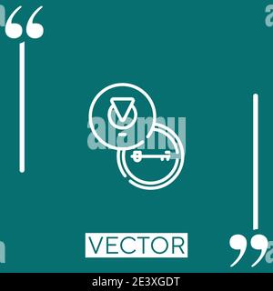 Icona vettore puntato icona lineare. Linea stroked modificabile Illustrazione Vettoriale