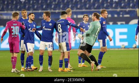 Gelsenkirchen, Germania. 9 gennaio 2021. Firo: 20.01.2021 Calcio: Calcio: 1. Bundesliga, stagione 2020/21 FC Schalke 04 - 1. FC kV? ln, Koeln credito: Jvºrgen Fromme/firosportphoto/poolfoto/via . | utilizzo in tutto il mondo/dpa/Alamy Live News Foto Stock