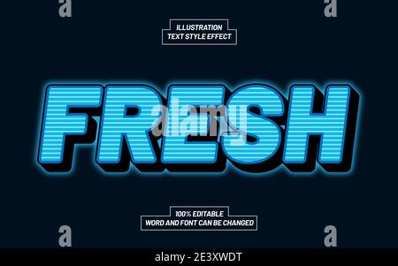 Effetto stile testo fresco Illustrazione Vettoriale