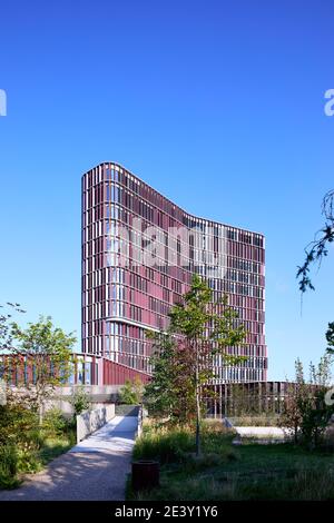 Maersk Torre (Maersk Tårnet), progettato da C.F. Møller Architects (2017); Blegdamsvej, Copenhagen, Danimarca Foto Stock