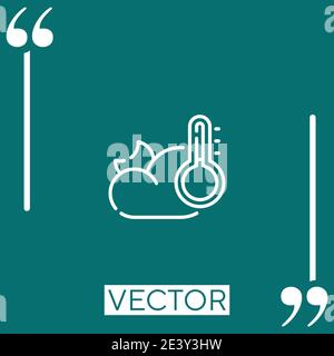 Icona vettore a freddo icona lineare. Linea stroked modificabile Illustrazione Vettoriale