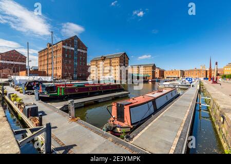 I magazzini convertiti di Gloucester Docks, Gloucestershire, Inghilterra Foto Stock